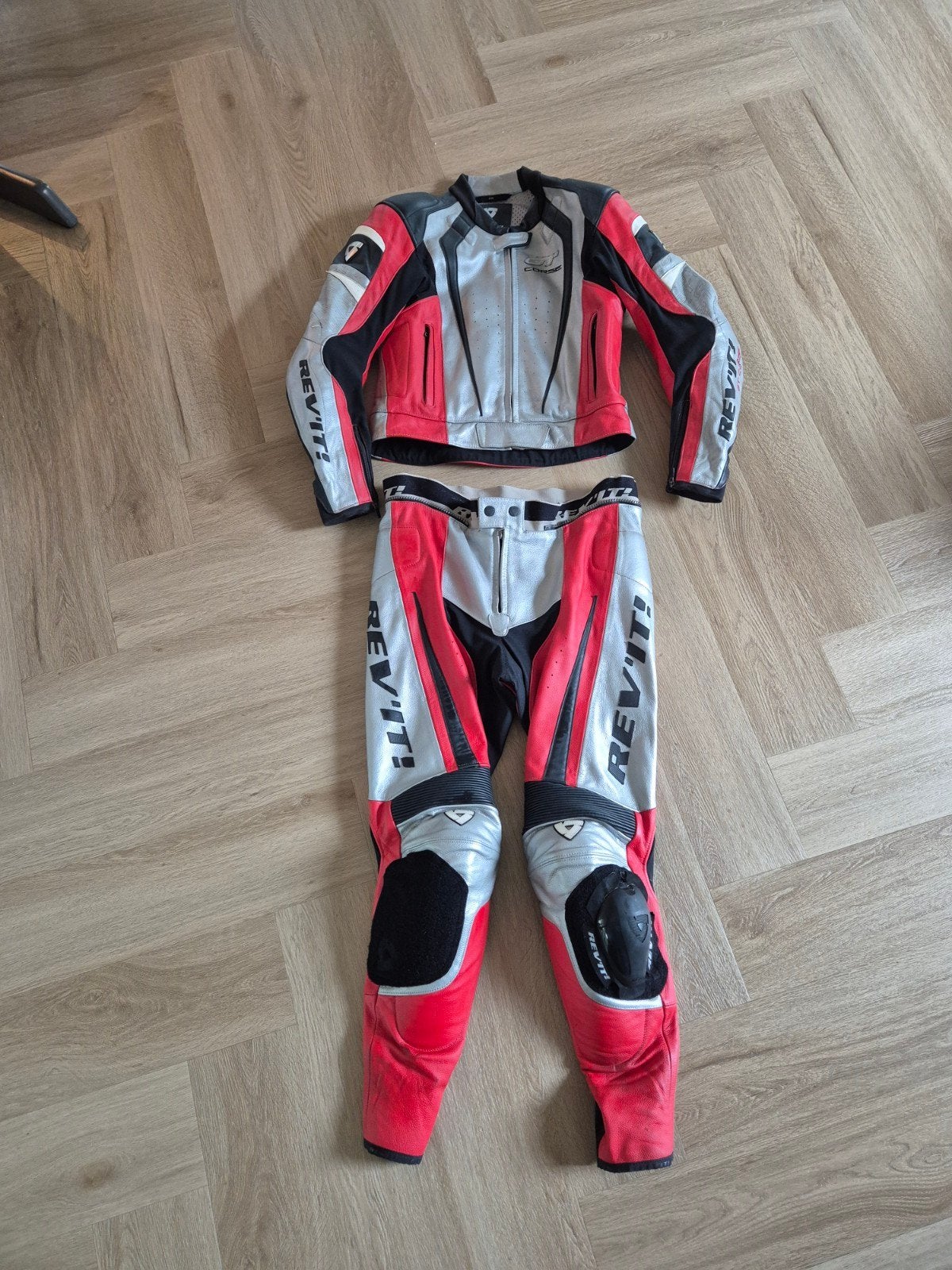 Revit motorpak - rood/zwart/grijs - maat 48, Revit, Ophalen of Verzenden, Tweedehands, Heren