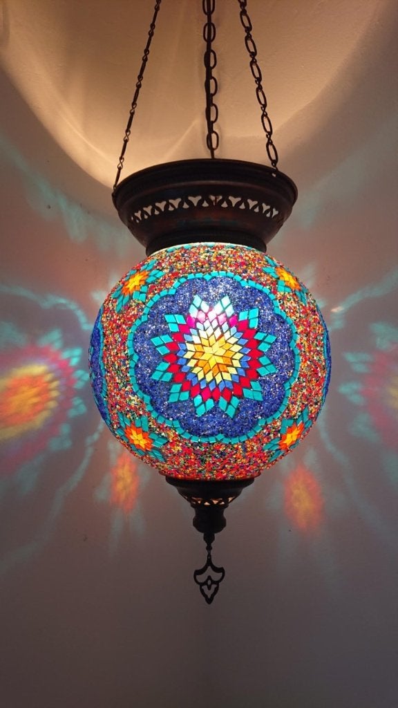 Diverse Oosterse Arabische Turkse hanglampen XXL glasmozaiek, Oosters Arabisch 1001nacht Boho Ibiza Marrakech Marokkaans Turks