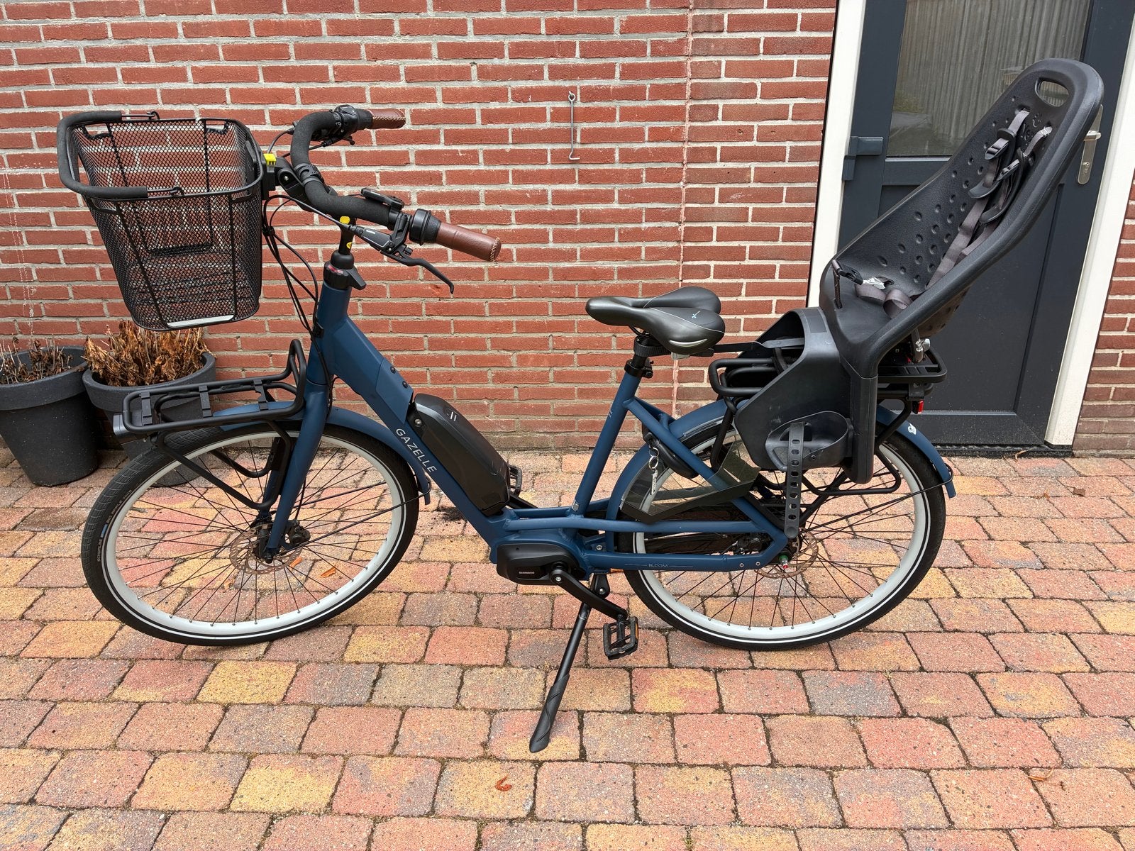 Gazelle Bloom C7 HMS elektrische moederfiets met kinderzitje, Ophalen, Zo goed als nieuw, 51 tot 55 cm, 50 km per accu of meer