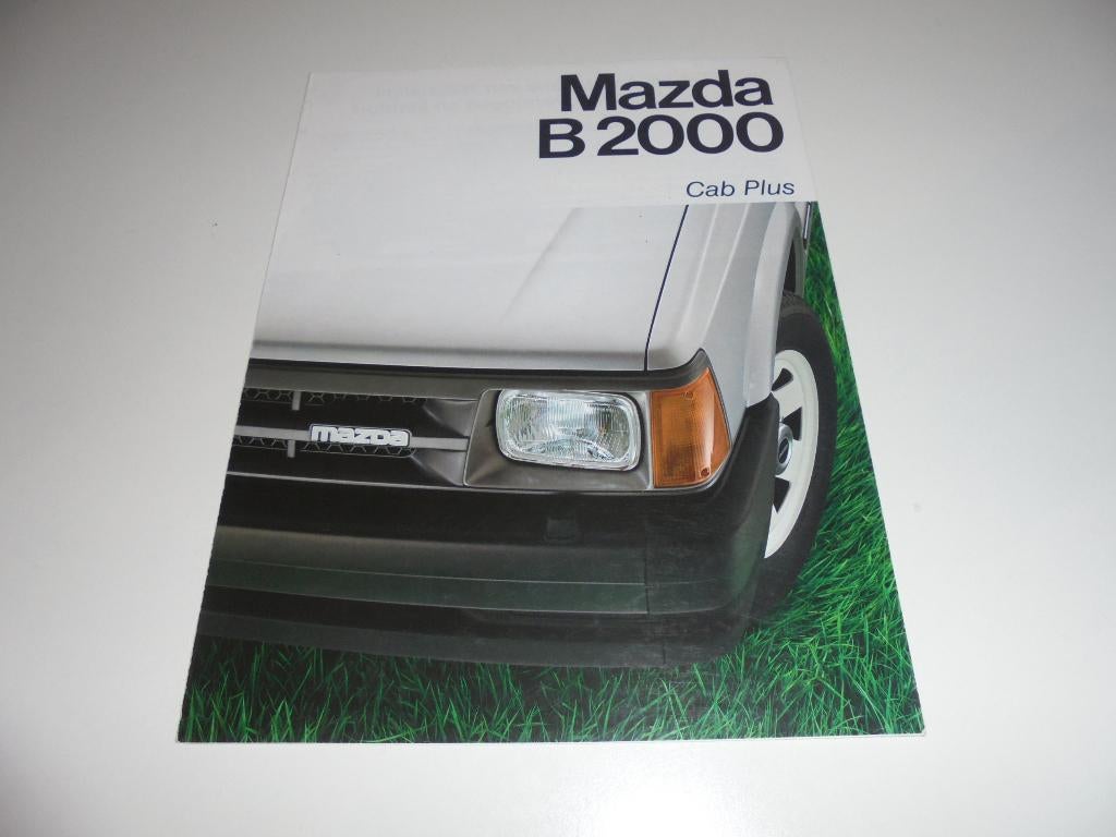 brochure Mazda B 2000 Cab Plus  1986, Ophalen of Verzenden, Zo goed als nieuw, Mazda