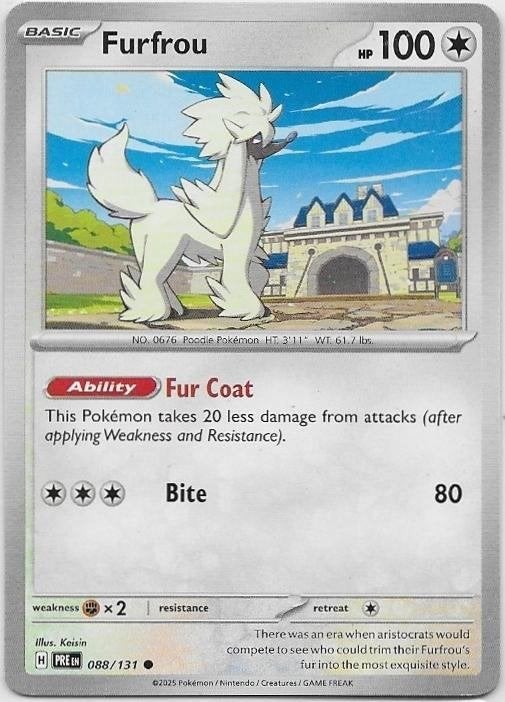 Prismatic Evolutions,  Furfrou [common] 88/131, Verzenden, Nieuw, Losse kaart