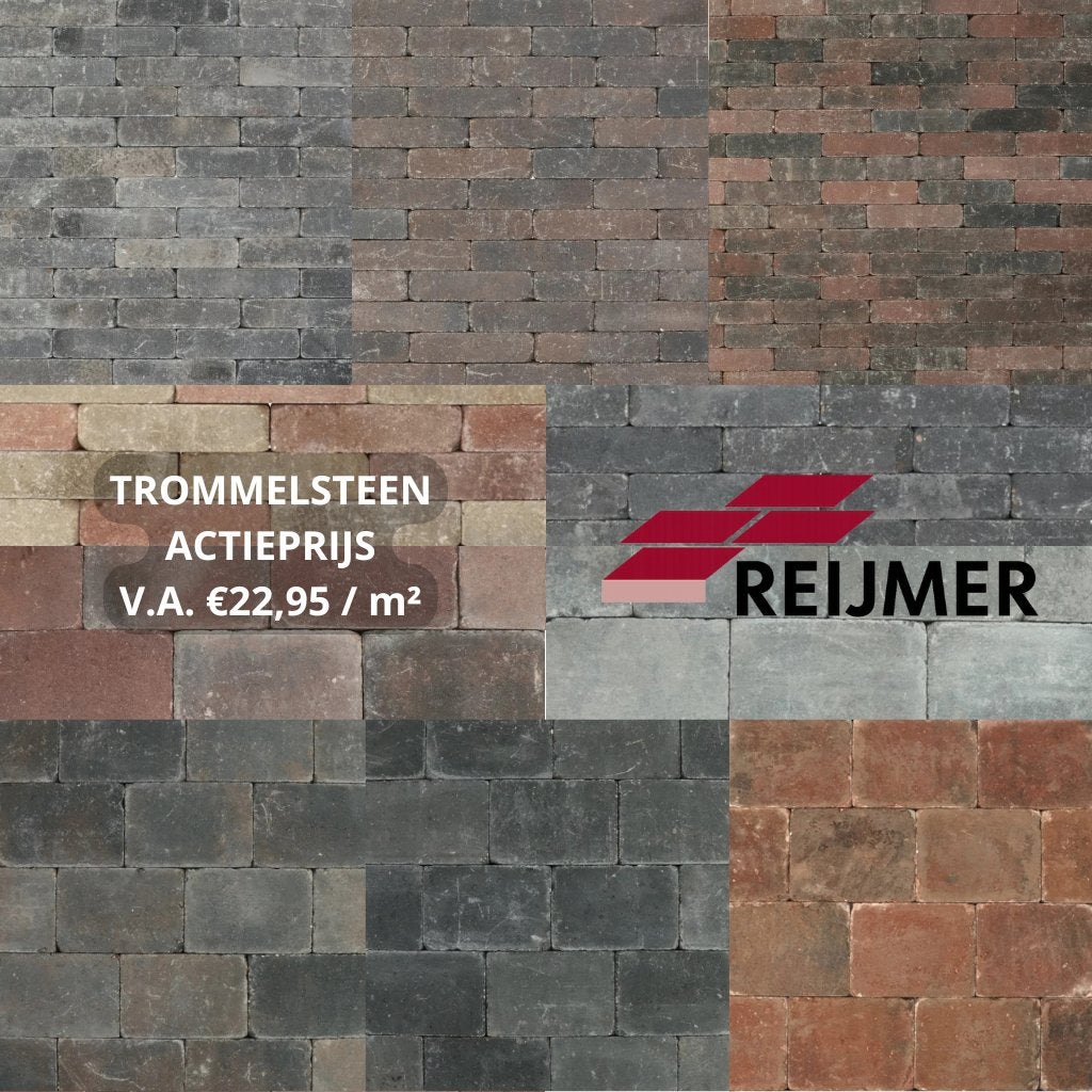 Actieprijs Trommelstenen Waalformaat & 30x20x6cm, Tuin en Terras, Tegels en Klinkers, Ophalen, Info@reijmer-sierbestrating.nl