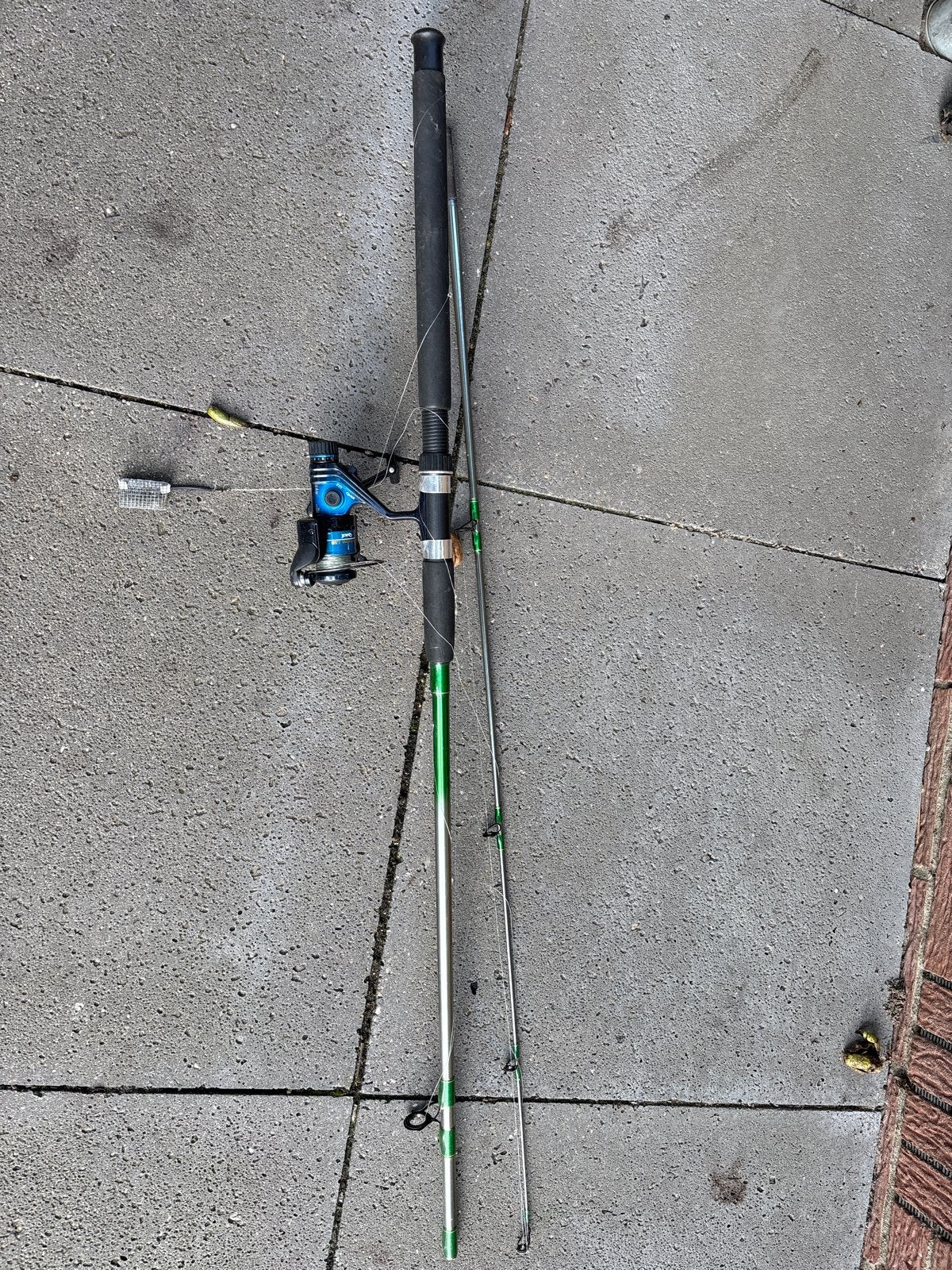 Karper vishengel met molen - Ron Thompson Spin 210, Watersport en Boten, Ophalen of Verzenden, Gebruikt, Werphengel
