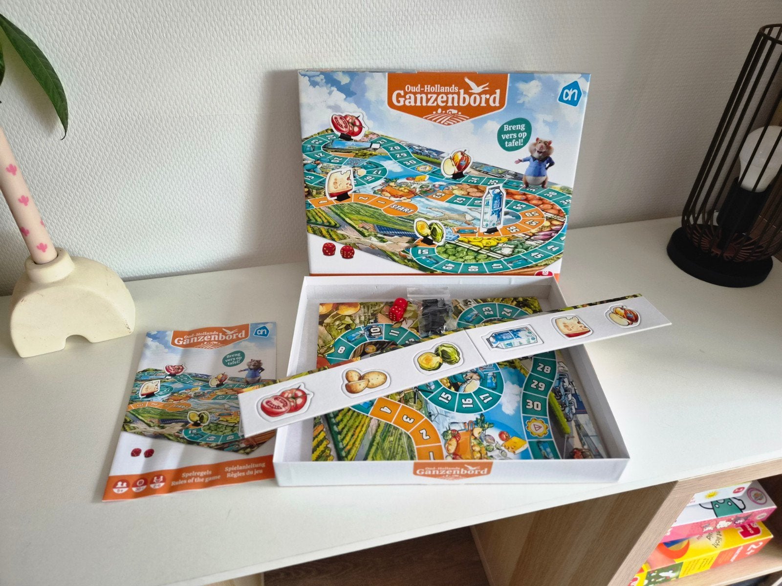 Oud-Hollands Ganzenbord AH - Breng vers op tafel!, Vijf spelers of meer, Ophalen of Verzenden, Zo goed als nieuw, Albert Heijn