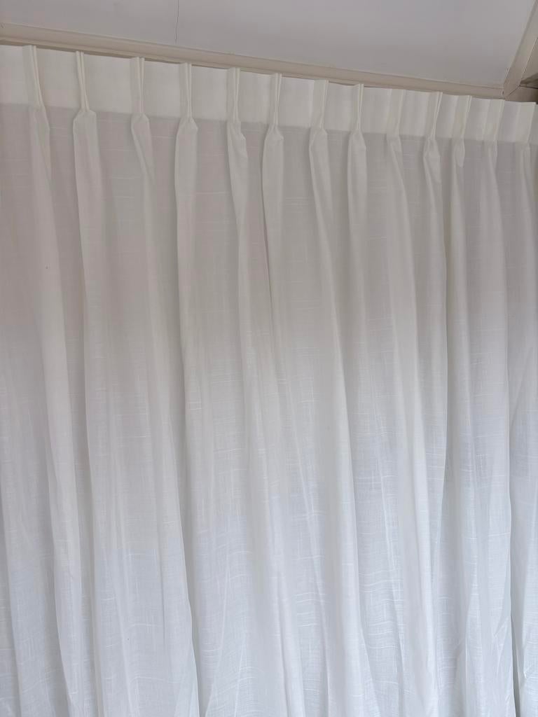 8281 Gordijn Inbetween Gebroken Wit - 350x260cm - House of, Ophalen of Verzenden, Nieuw, Crème, 200 cm of meer