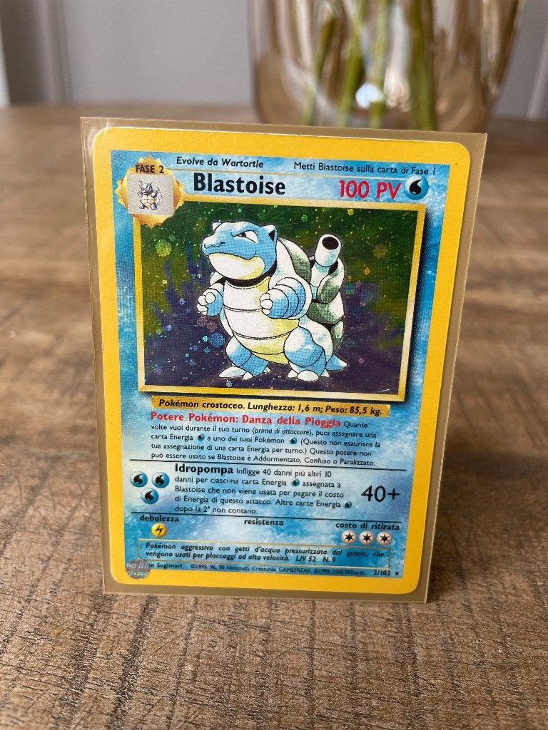 Blastoise 2/102 Holo – Base Set Pokémon, Ophalen of Verzenden, Zo goed als nieuw, Losse kaart, Foil