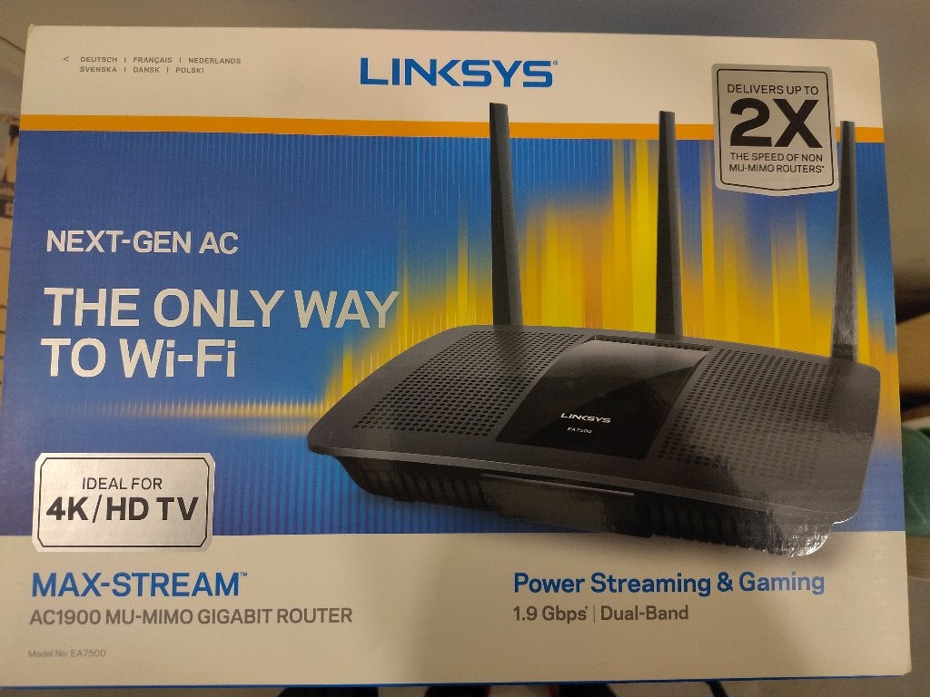 Linksys AC1900 Dual-band (2.4 GHz/5 GHz) Gigabit Router, Ophalen, Zo goed als nieuw, Router, Linksys
