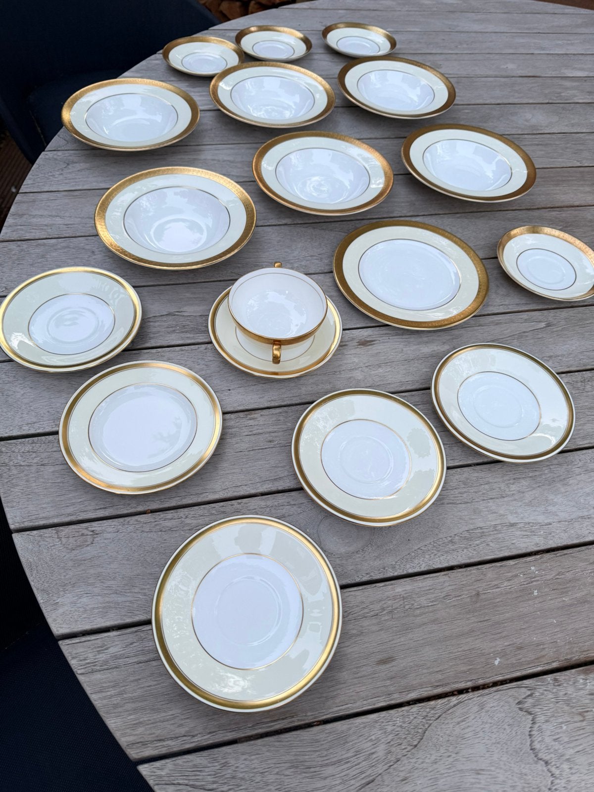 Minton Buckingham golden rim 6x soep bordennen div schotels, Ophalen