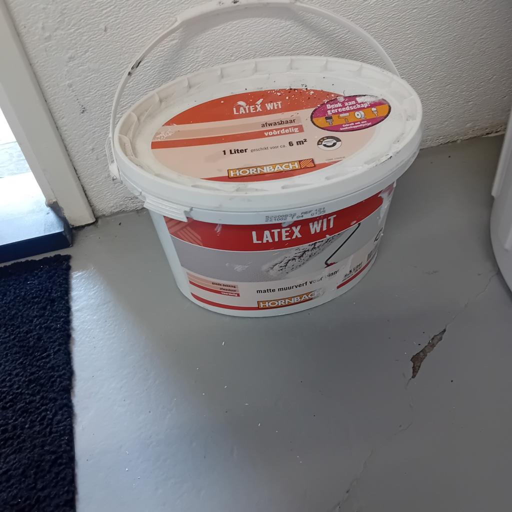 HORNBACH Latex Wit Muurverf -, Wit, Ophalen of Verzenden, Minder dan 5 liter, Verf