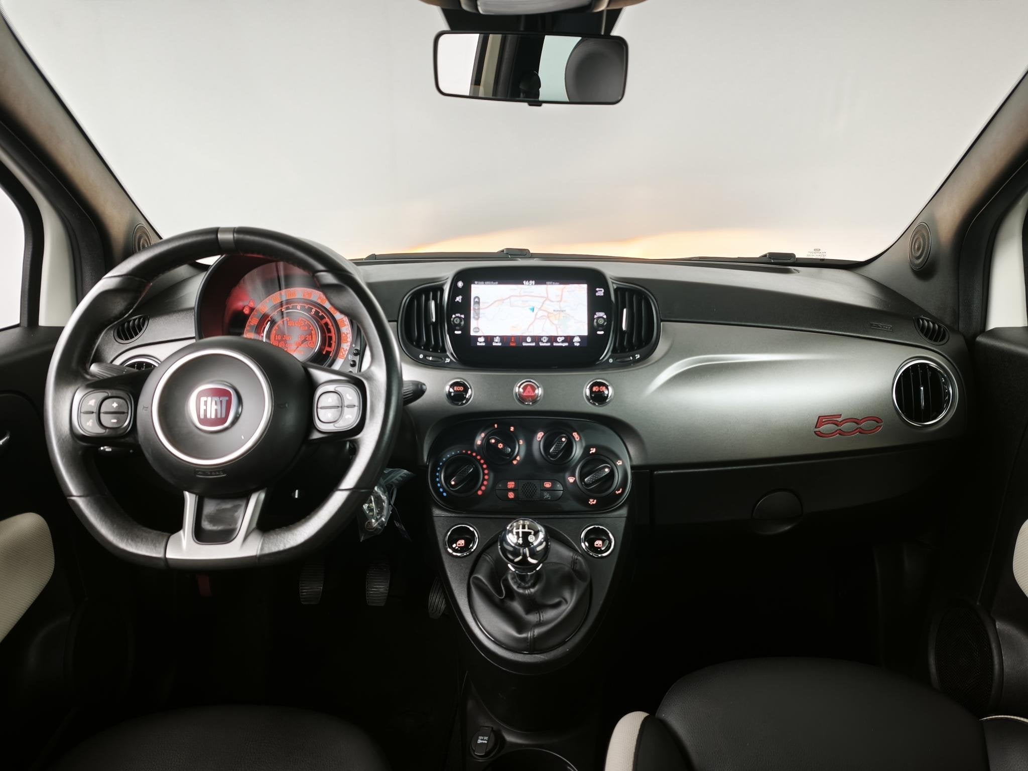 Fiat 500 C 0.9 TwinAir Turbo Sport | Cabrio | Apple Carplay/, Auto's, Leder en Stof, Wit, Bedrijf, Handgeschakeld