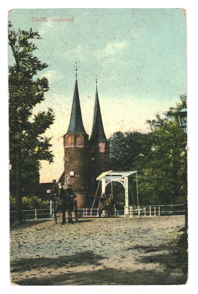940669	Delft	Oostpoort	 	1909	Gelopen, Ophalen of Verzenden, Voor 1920, Gelopen, Zuid-Holland