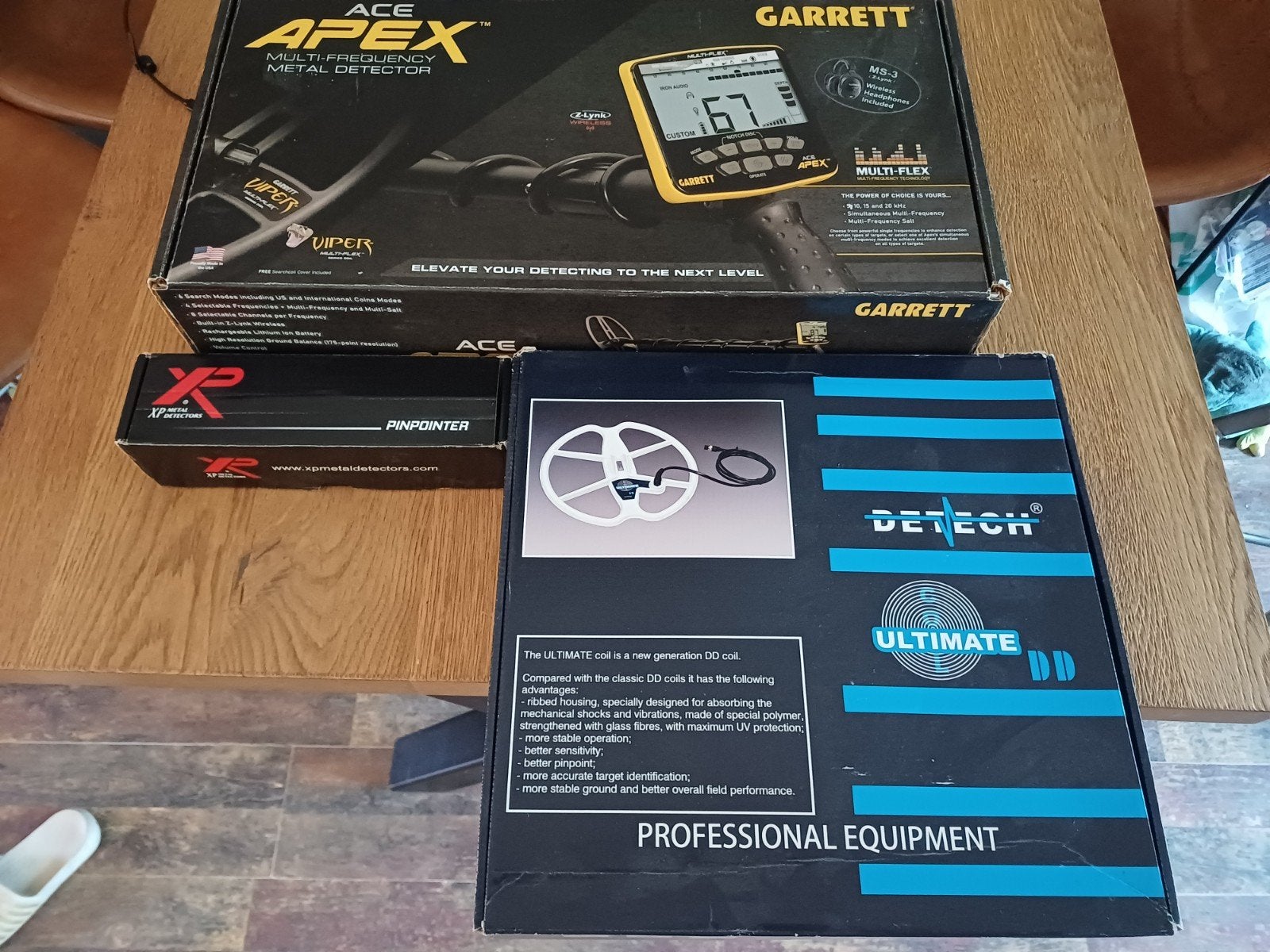 Garrett ACE Apex Metaaldetector met accessoires, Hobby en Vrije tijd, Ophalen, Garrett, Meer dan 30 cm, Zo goed als nieuw