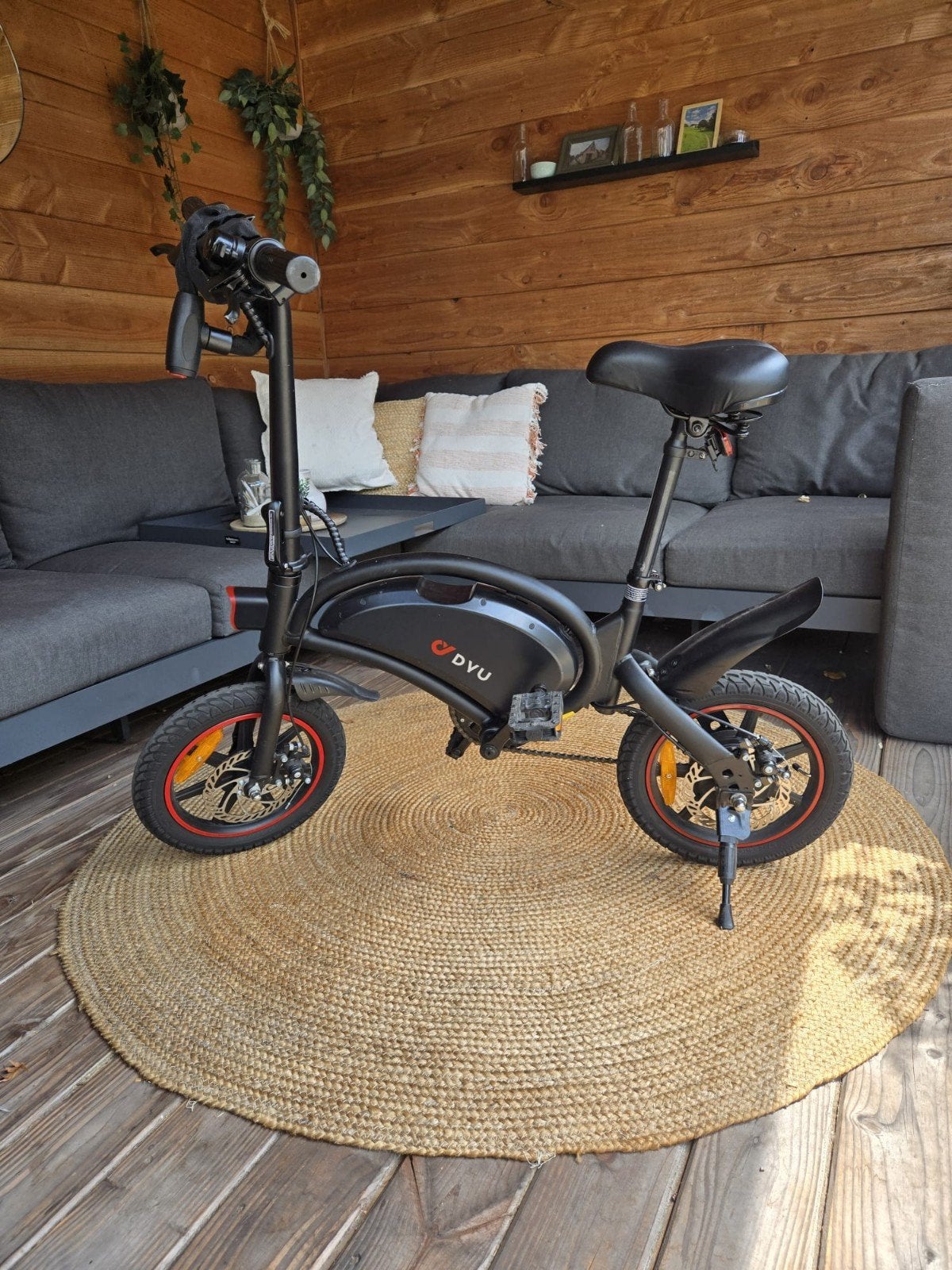 DYU D3F elektrische vouwfiets, Fietsen en Brommers, Elektrische fietsen, Zo goed als nieuw, Minder dan 47 cm, 30 tot 50 km per accu