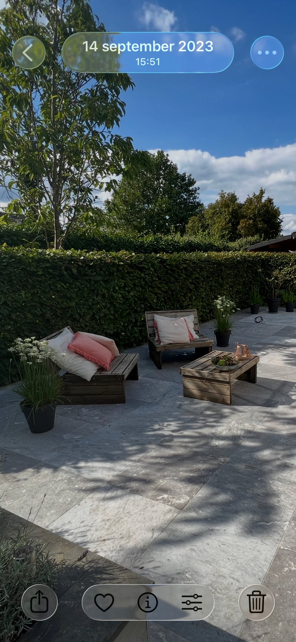 SteigerHouten loungeset met twee stoelen en bijzettafel, Gebruikt, Loungeset, Stoel, Hout