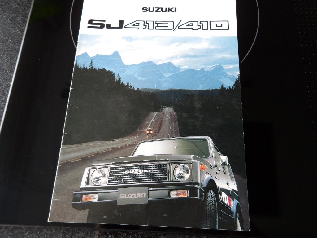 Suzuki SJ413/410 Brochure - Origineel, Ophalen of Verzenden, Zo goed als nieuw, Algemeen