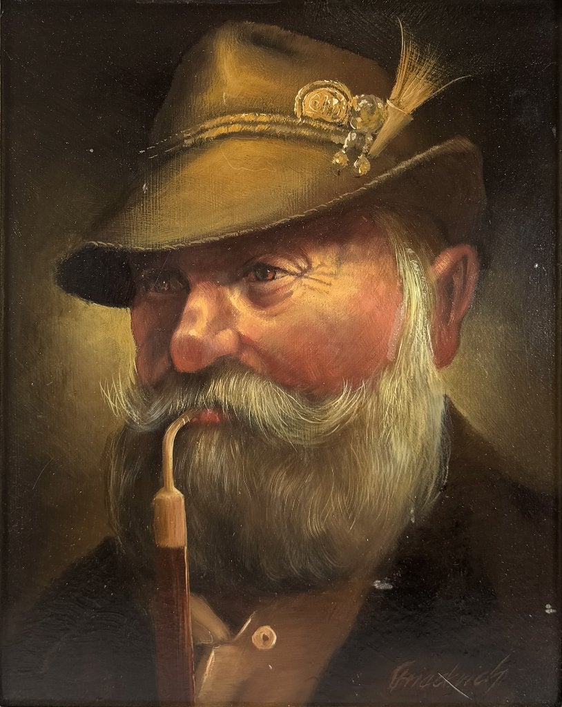 400. Olieverfschilderij, Friedrich – portret van man, Ophalen
