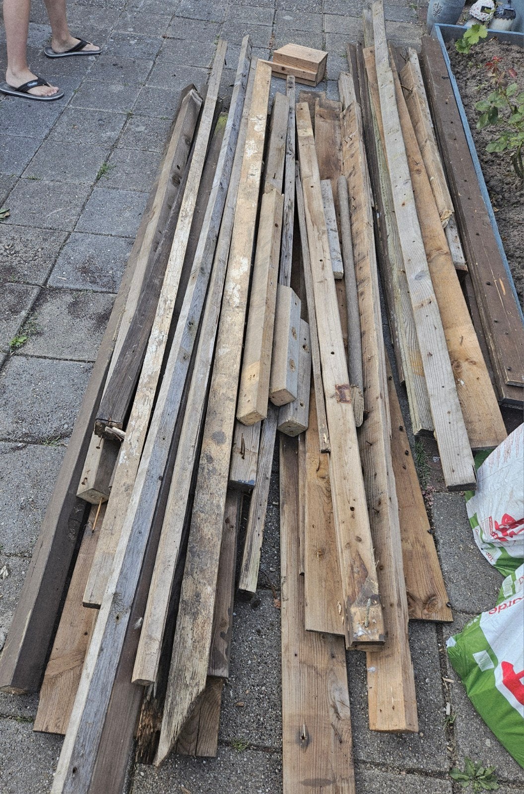 platen en brandhout gratis, Ophalen, Gebruikt, Minder dan 180 cm, Palen