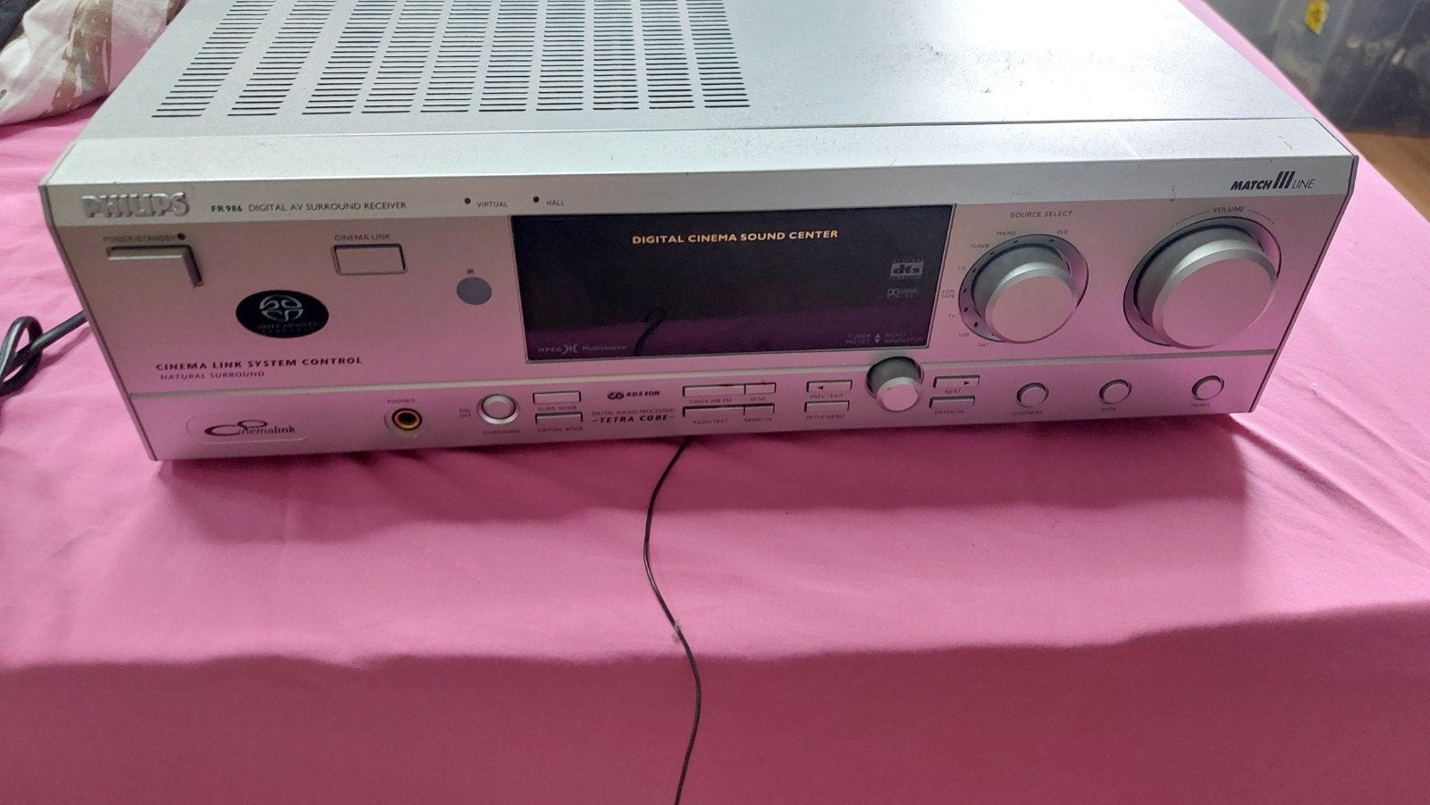 Philips receiver met Afstandsbedie, Gebruikt, 120 watt of meer, Ophalen, Overige merken