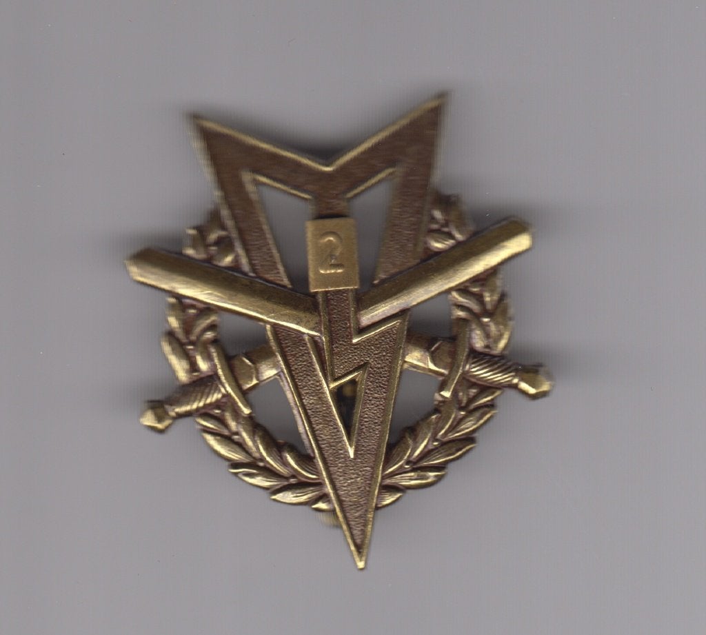 MLV-speld brons met 2, Verzamelen, Militaria | Algemeen, Ophalen of Verzenden, Landmacht, Nederland, Embleem of Badge