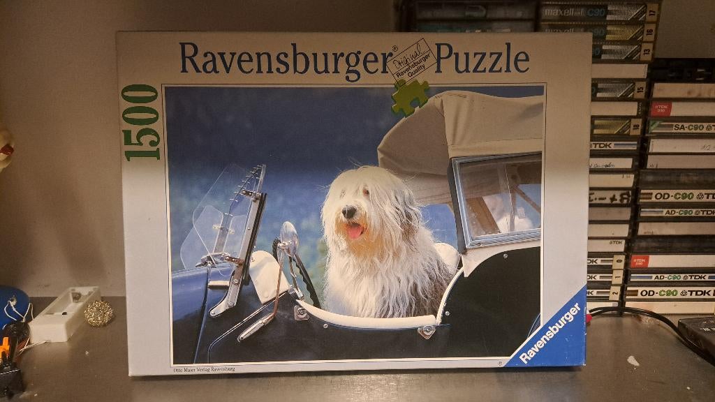 Ravensburger puzzel  wachten op de baas 1500 st.(Z261-82), Ophalen of Verzenden, 500 t/m 1500 stukjes, Zo goed als nieuw