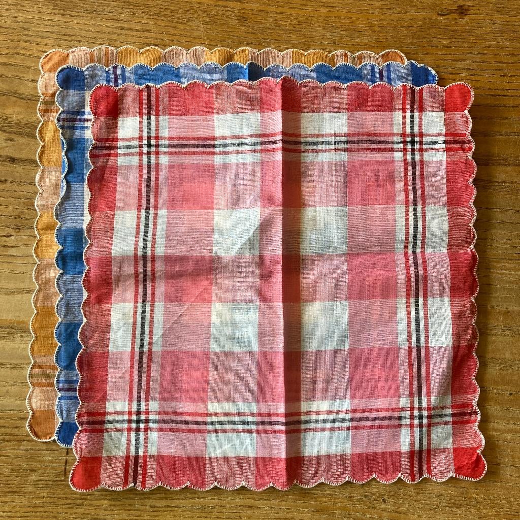 3 Vintage dames zakdoekjes dameszakdoek zakdoeken - nieuw, Ophalen of Verzenden