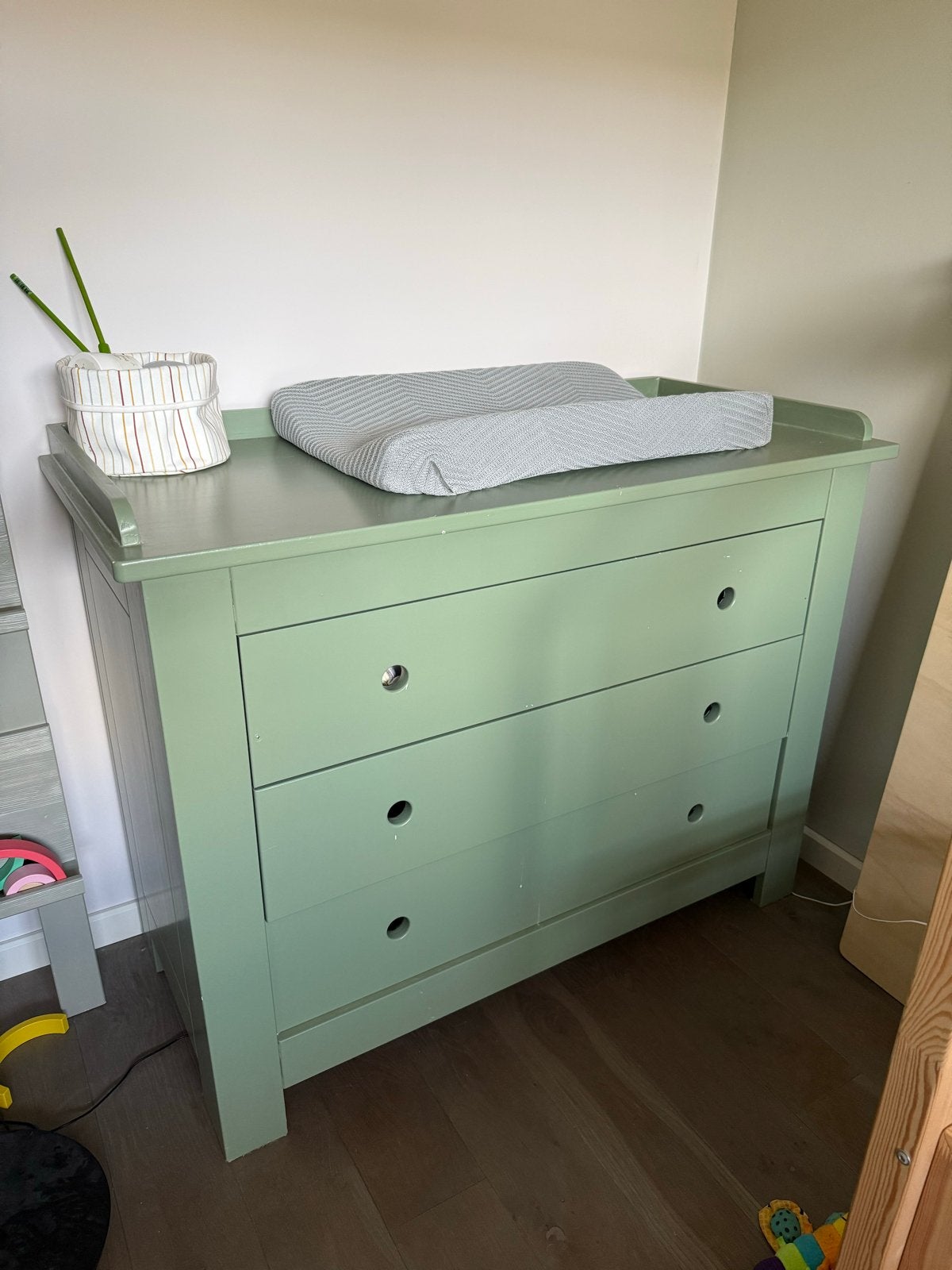 Commode met 3 lades - Groen gratis, Ophalen, Gebruikt, 50 tot 70 cm, 75 tot 100 cm