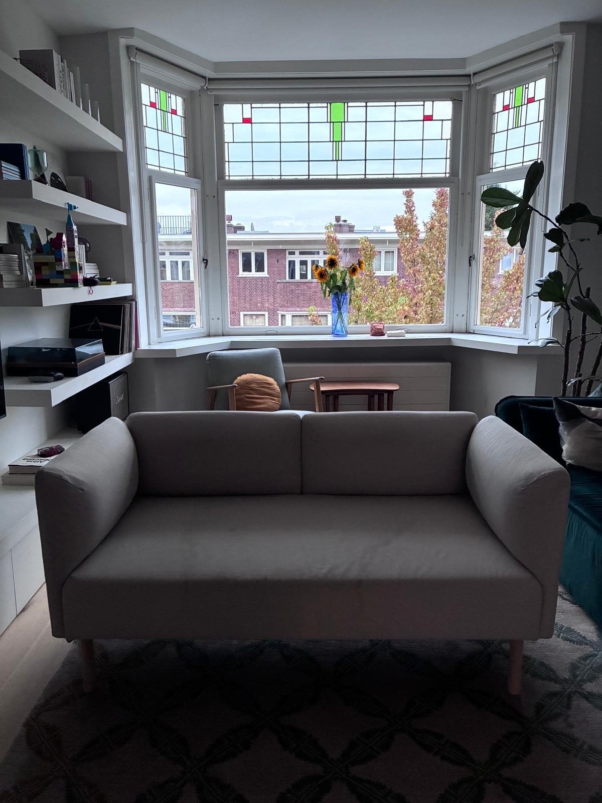 Ikea Lillehem 2-zitsbank Vissle beige met extra hoes, Huis en Inrichting, 150 tot 200 cm, Tweepersoons, 75 tot 100 cm, Ophalen of Verzenden