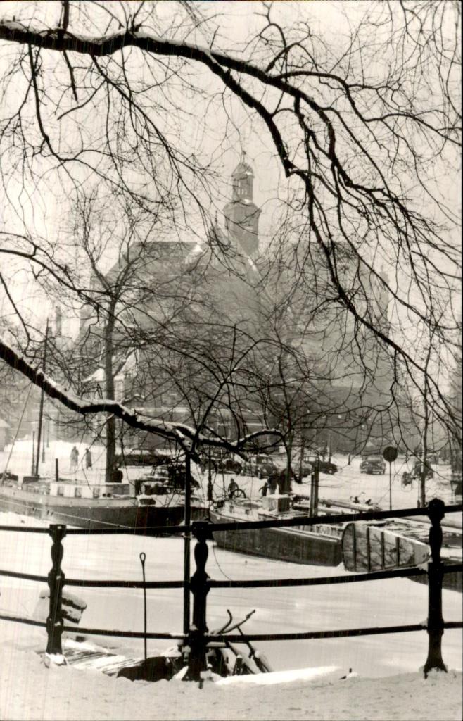 Amsterdam - Noordermarkt - Wintergezicht, Ophalen of Verzenden, 1940 tot 1960, Ongelopen, Noord-Holland