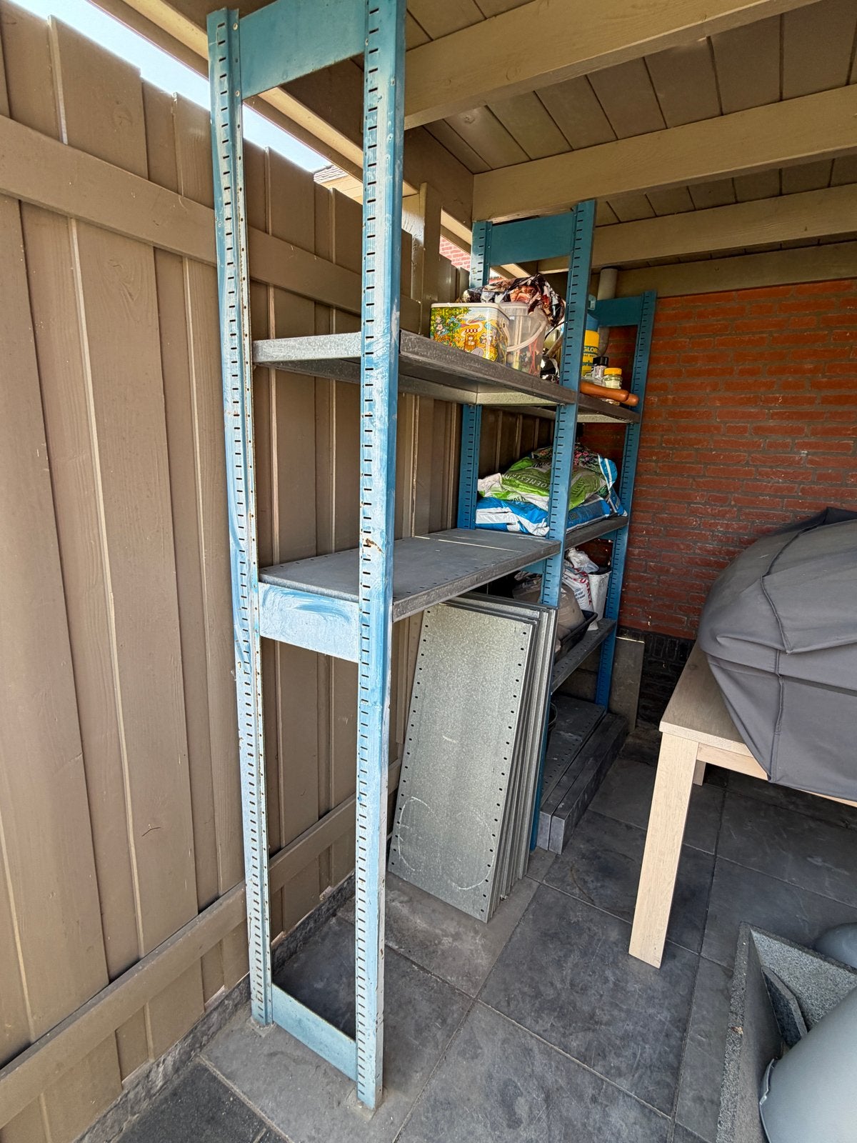 Stevige metalen stellingkast (voor zwaar gebruik), Ophalen, Gebruikt