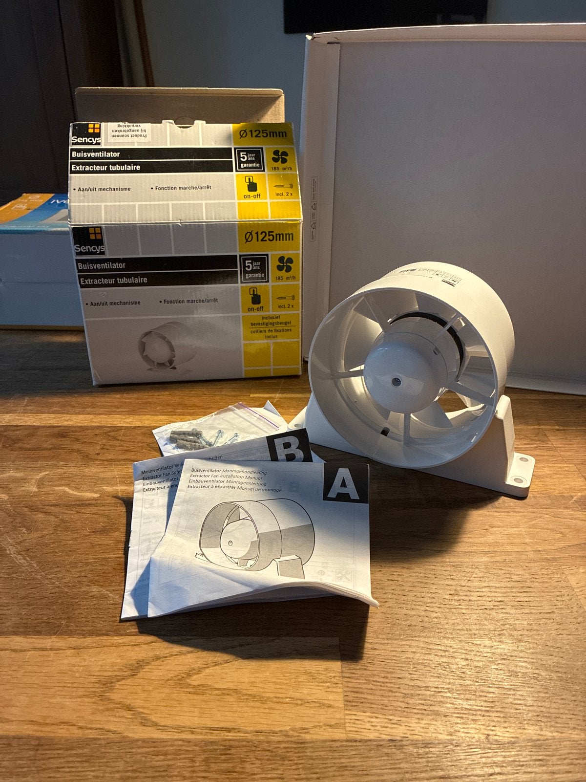 Nieuwe Sencys Buisventilator Ø125mm - Ongebruikt, Ophalen of Verzenden, Nieuw, Ventilator