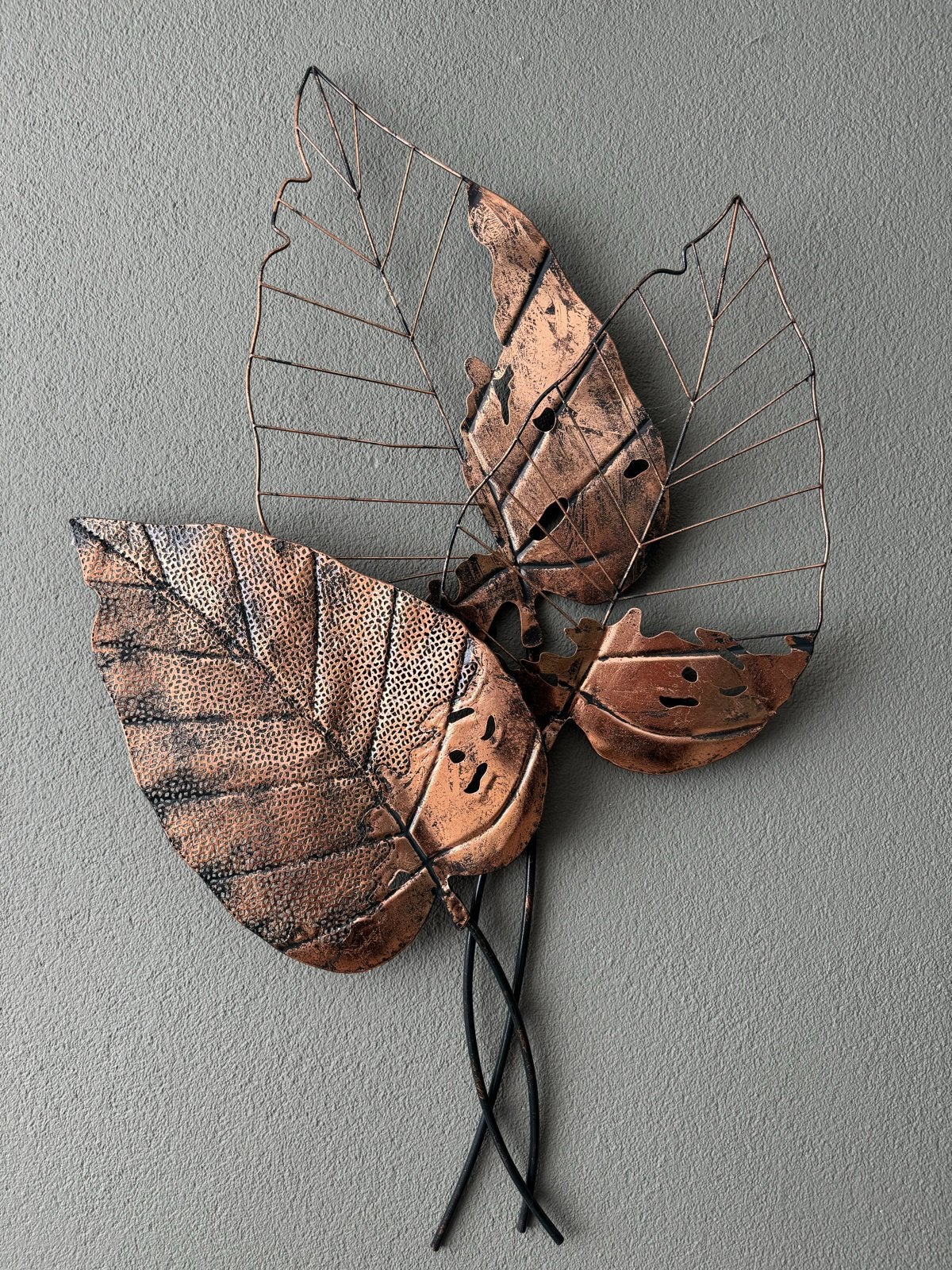 Mooie grote oud-gouden wanddecoratie,  105x64 cm, Ophalen, Metaal, Wandsculptuur, Met ophangsysteem
