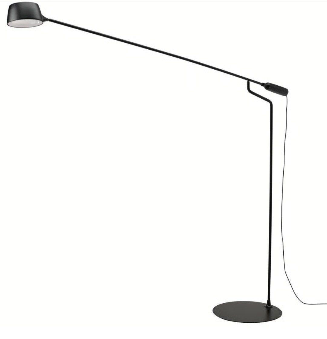 Ikea VÅGHÖJD G2101 LED-vloerlamp - dimbaar, Ophalen, Gebruikt, Metaal, Scandinavisch Modern Minimalistisch Industrieel