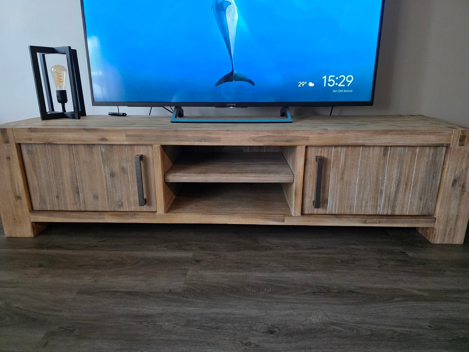 Tv meubel, Ophalen, 150 tot 200 cm, Zo goed als nieuw, Minder dan 100 cm