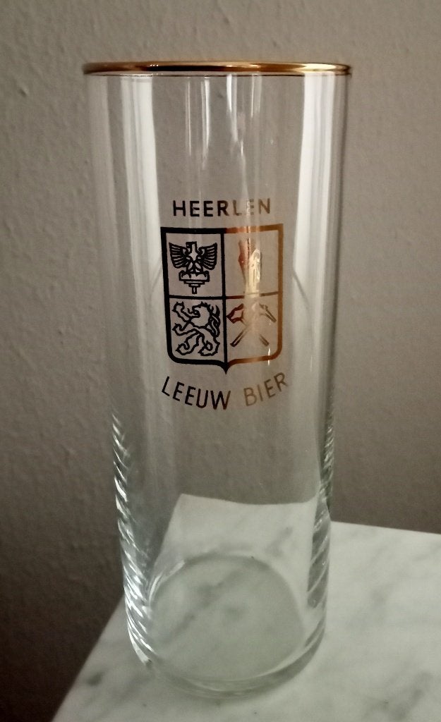 2 Vintage Leeuw steden serie glazen., Verzamelen, Ophalen of Verzenden, Zo goed als nieuw, Glas of Glazen, Overige merken