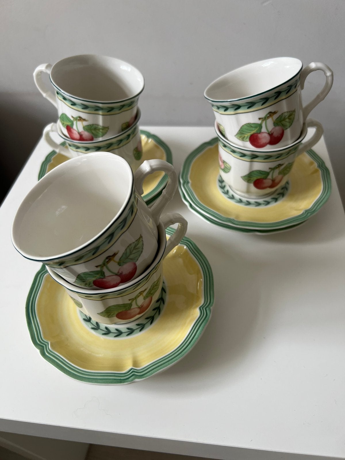 Villeroy & Boch French Garden Fleurence, 6 kop en schotel, Ophalen of Verzenden, Zo goed als nieuw, Overige stijlen, Kop(pen) en/of Schotel(s)