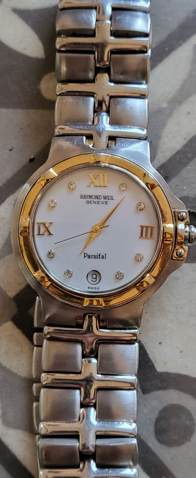 Raymond Weil Parsifal horloge - Staal/Goud 9091Z, Staal, Gebruikt, Staal, Polshorloge