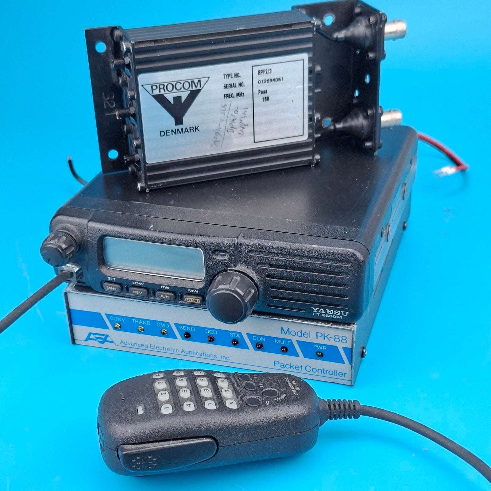APRS igate/digipeater kit: FT-2600M trx, PK88 TNC en filter, Ophalen of Verzenden, Gebruikt, Zender en Ontvanger