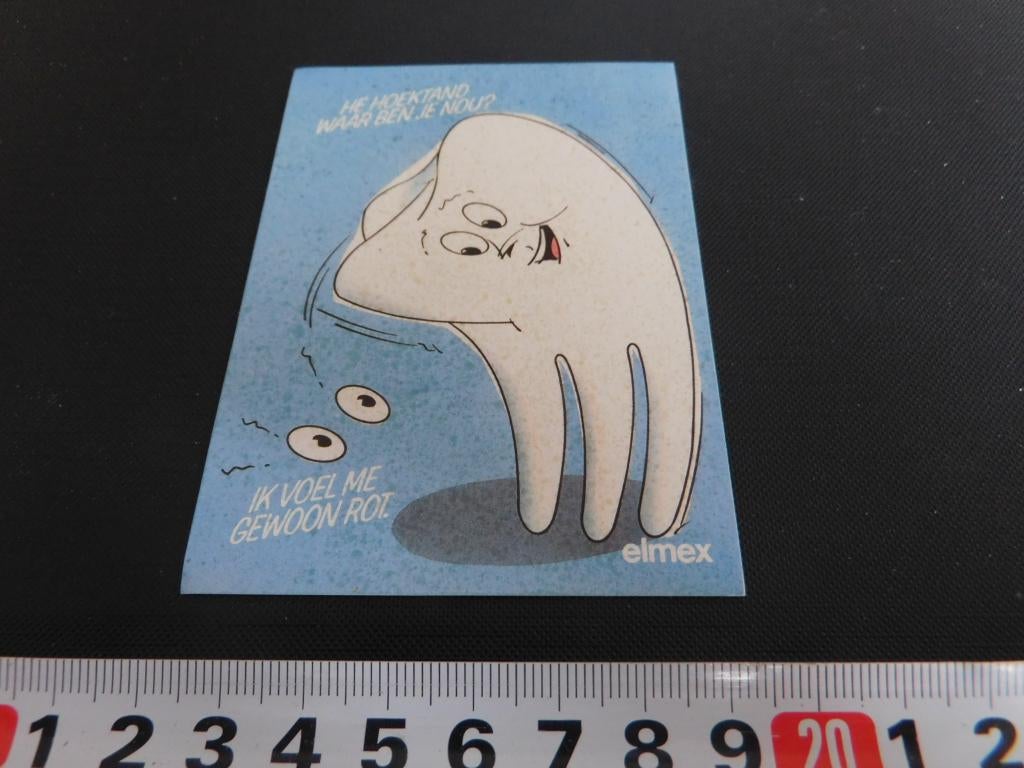 sticker ELMEX Hé hoektand waar ben ik nou ? *, Verzamelen, Ophalen, Zo goed als nieuw