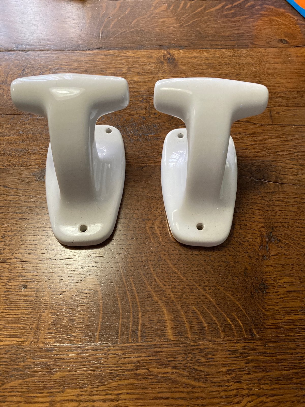 Wit Porseleinen haken badkamer badjas, Huis en Inrichting, Ophalen of Verzenden, Zo goed als nieuw, Minder dan 25 cm, Minder dan 100 cm
