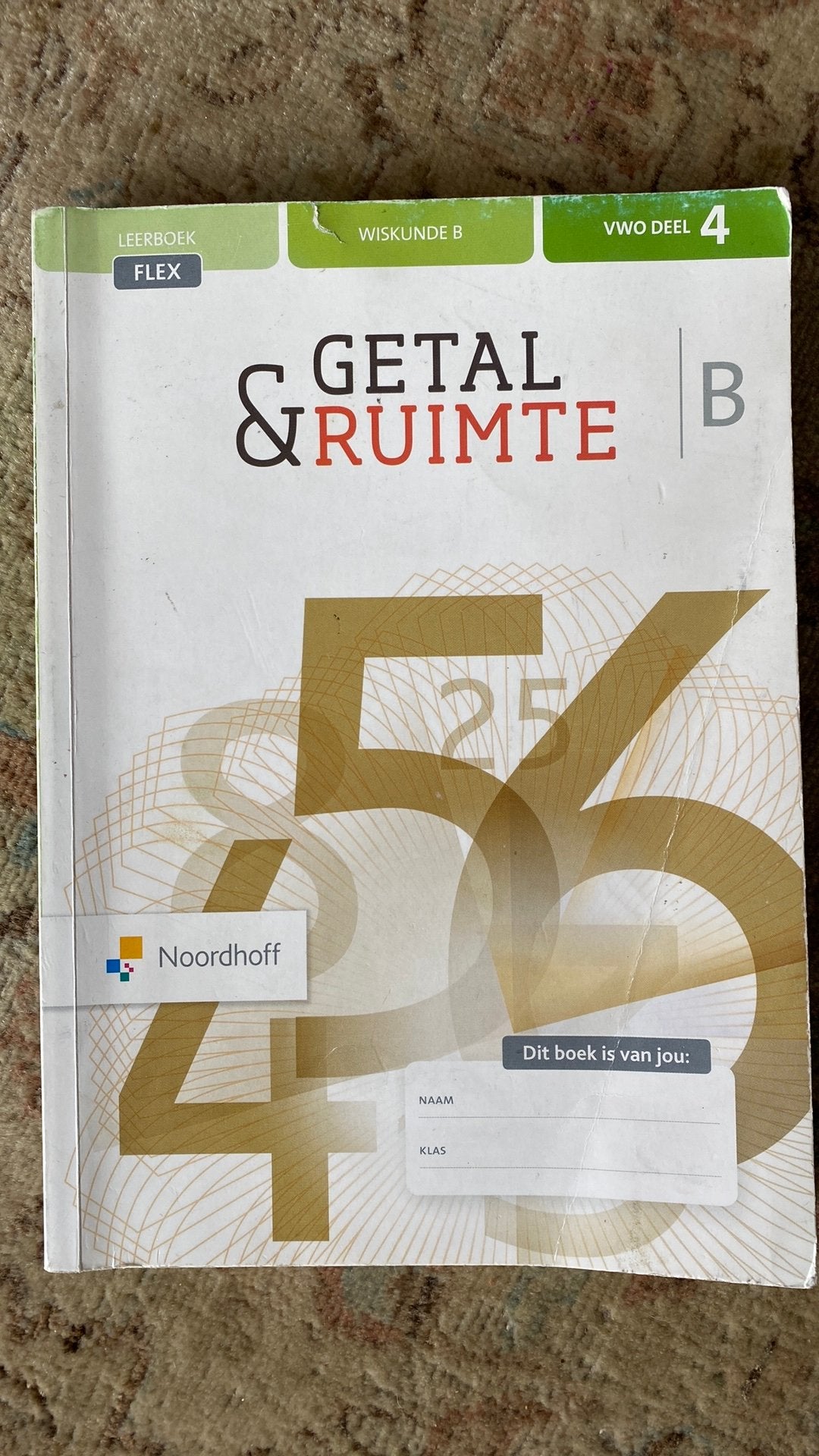Getal & Ruimte VWO deel 4 leerboek editie 12, Ophalen of Verzenden, Gelezen, VWO, Wiskunde B