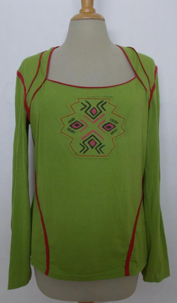Leuke groene top van Coline! L, Kleding | Dames, Verzenden, Maat 42/44 (L), Zo goed als nieuw, Lange mouw