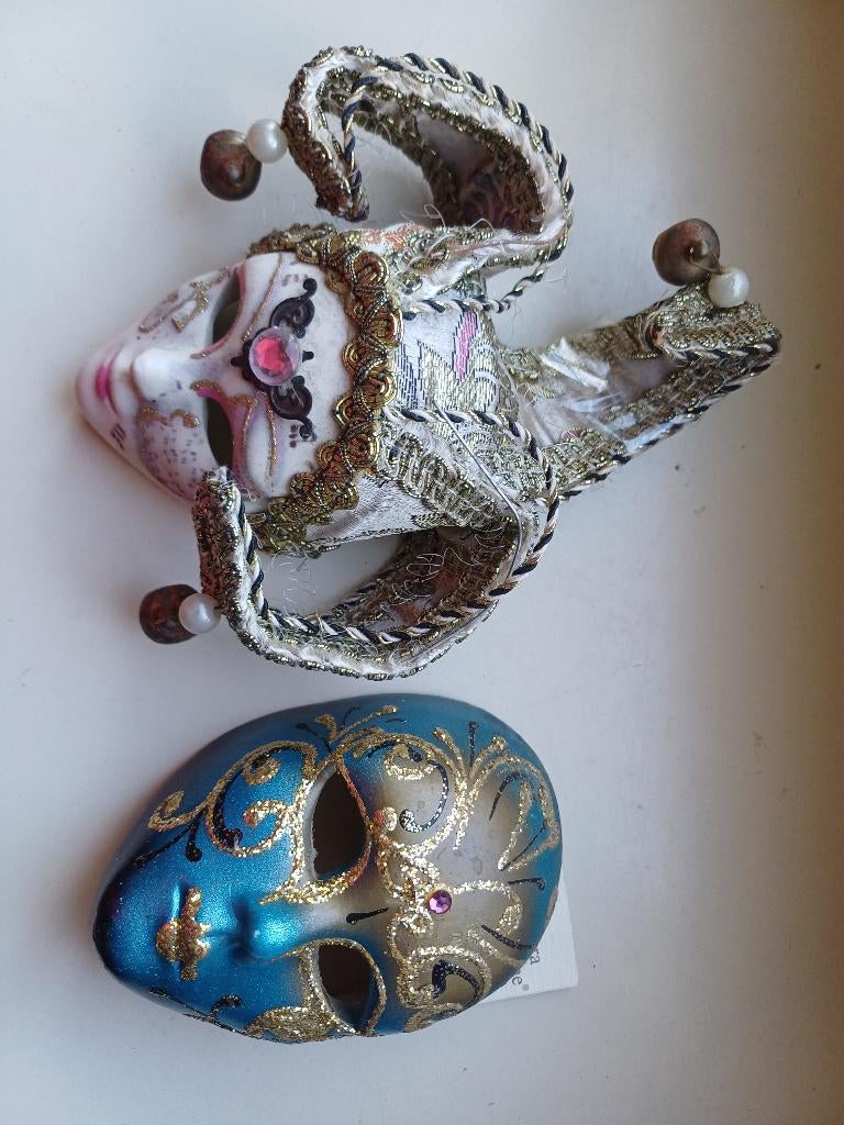 Venetiaans porselein masker, Ophalen, Handgemaakt, 15 cm