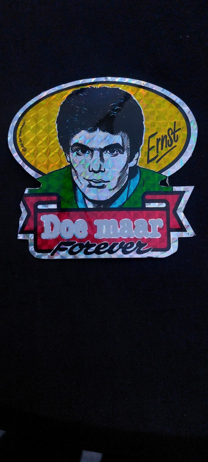 Vintage Doe Maar Forever sticker - Ernst Jansz, Verzamelen, Ophalen of Verzenden, Gebruikt