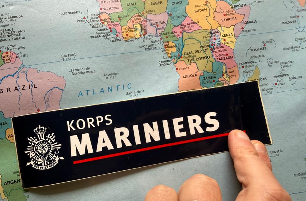 Korps Mariniers sticker modern, Ophalen of Verzenden, Marine, Nederland, Overige typen