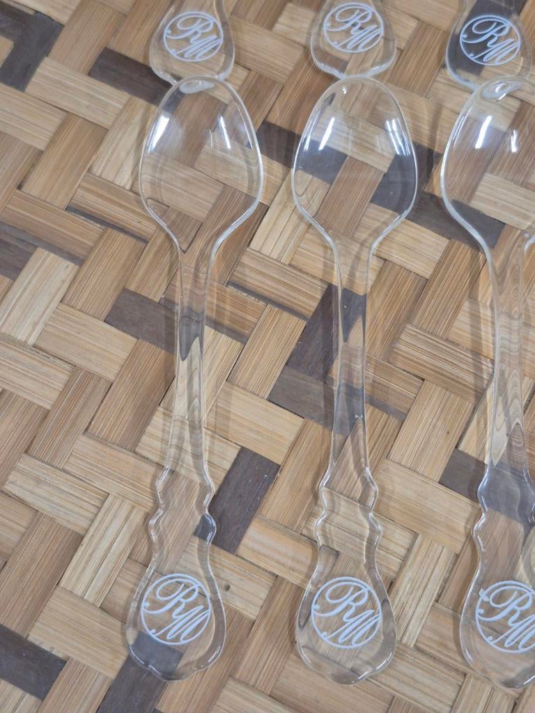 6 Kunststof lepeltjes van riviera maison 14 cm, Ophalen of Verzenden, Zo goed als nieuw, Kunststof