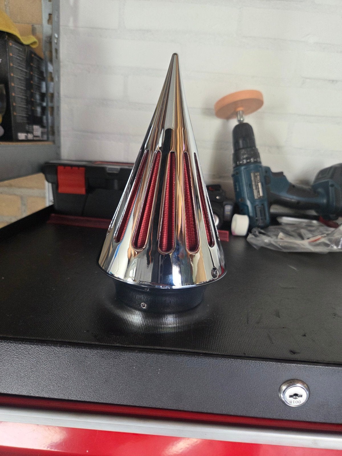 Universele Chrome Spiked Luchtfilter, Ophalen of Verzenden, Nieuw