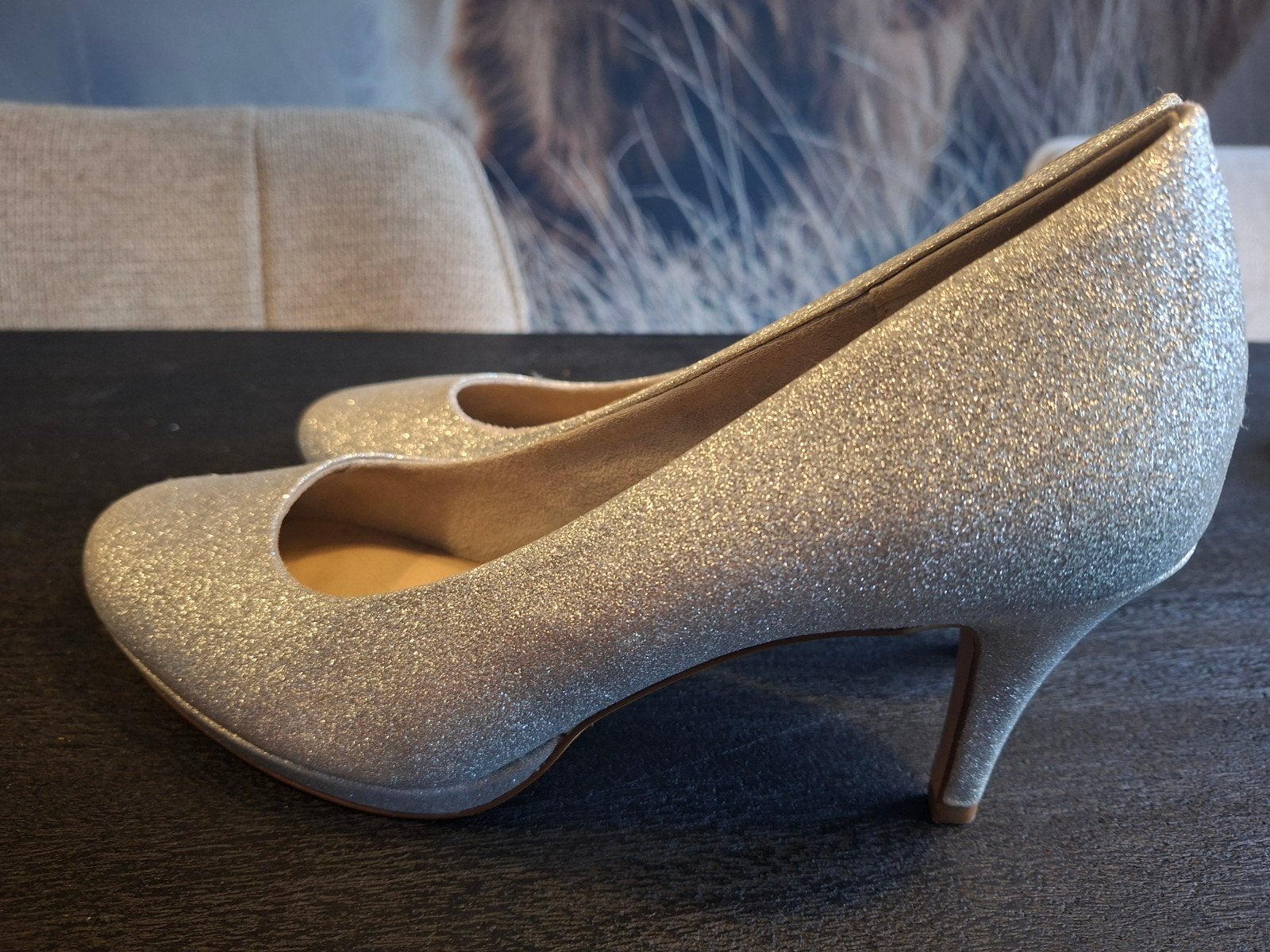 Pumps zilver glitter Tamaris maat 42, Tamaris, Pumps, Overige kleuren, Ophalen of Verzenden