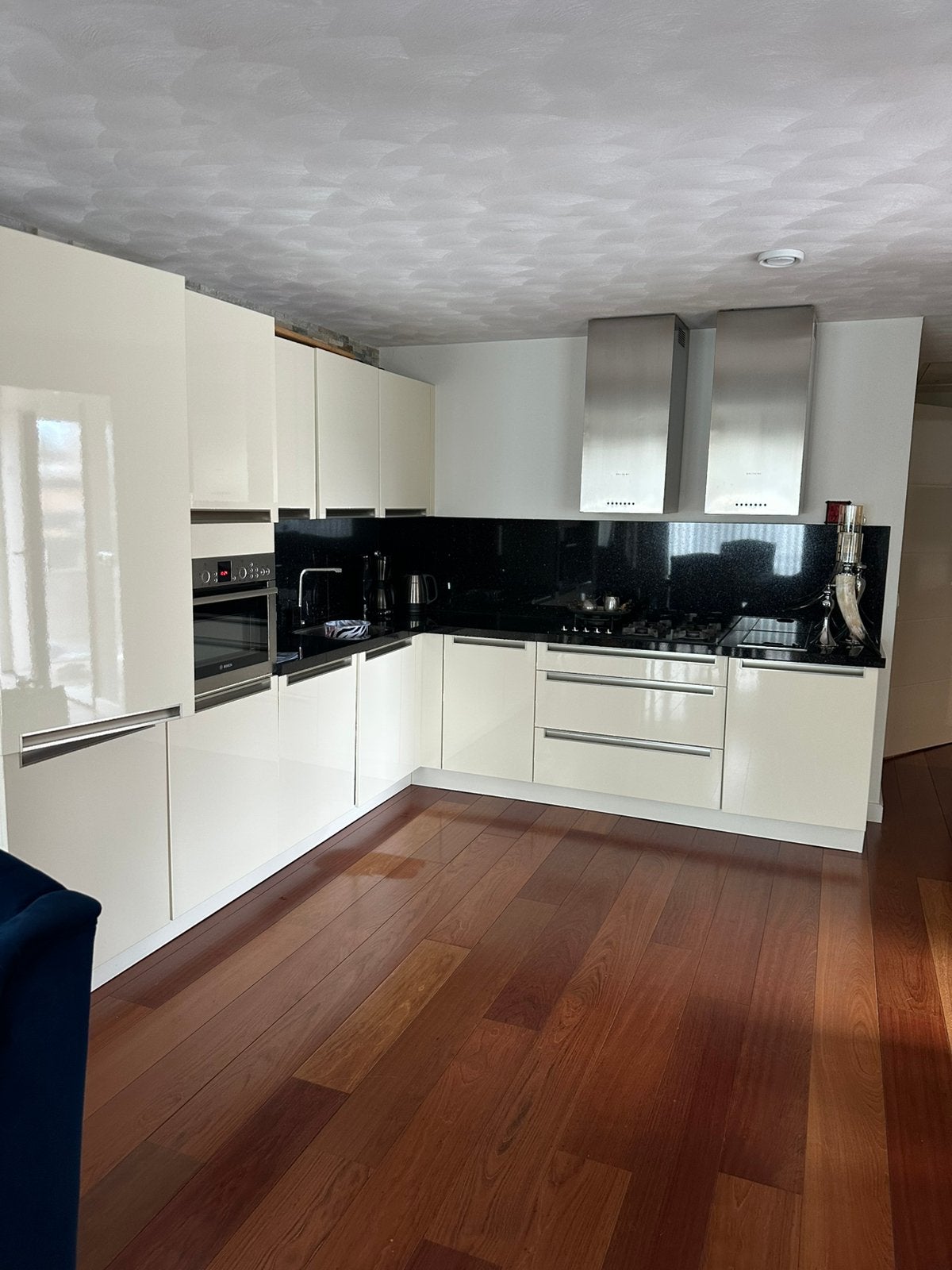 Hoogglans keuken. Bieden vanaf 3,500, Ophalen, Zo goed als nieuw, Wit, Graniet of Steen