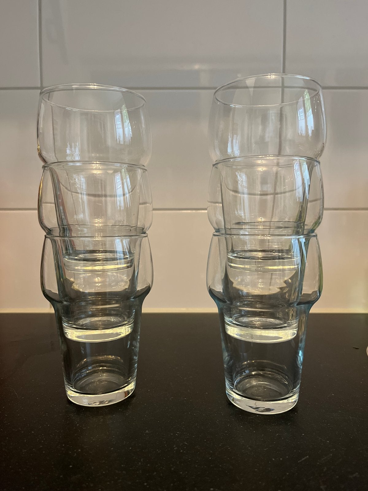 Zes bierglazen gratis op te halen, Ophalen, Gebruikt, Glas