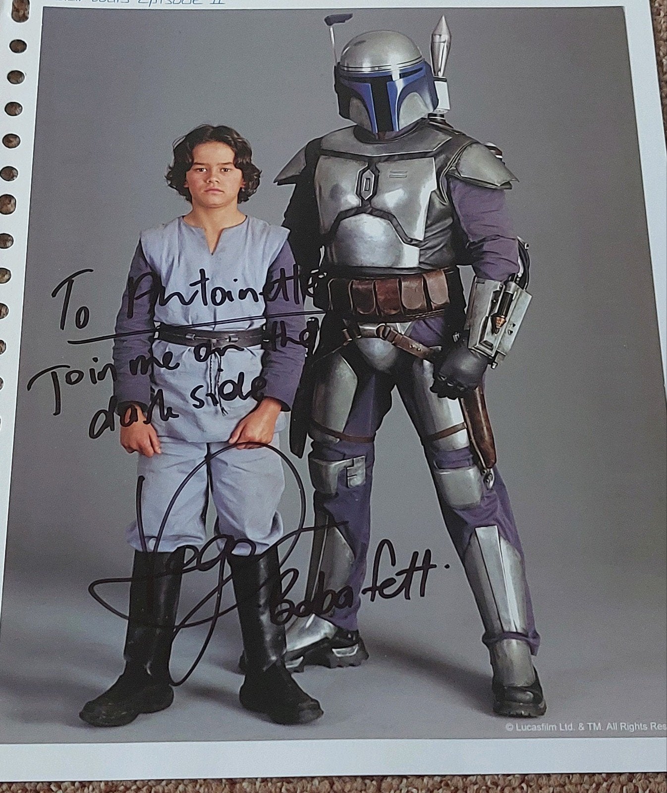 Handtekening Daniel Logan - Young Boba Fett, Ophalen of Verzenden, Nieuw